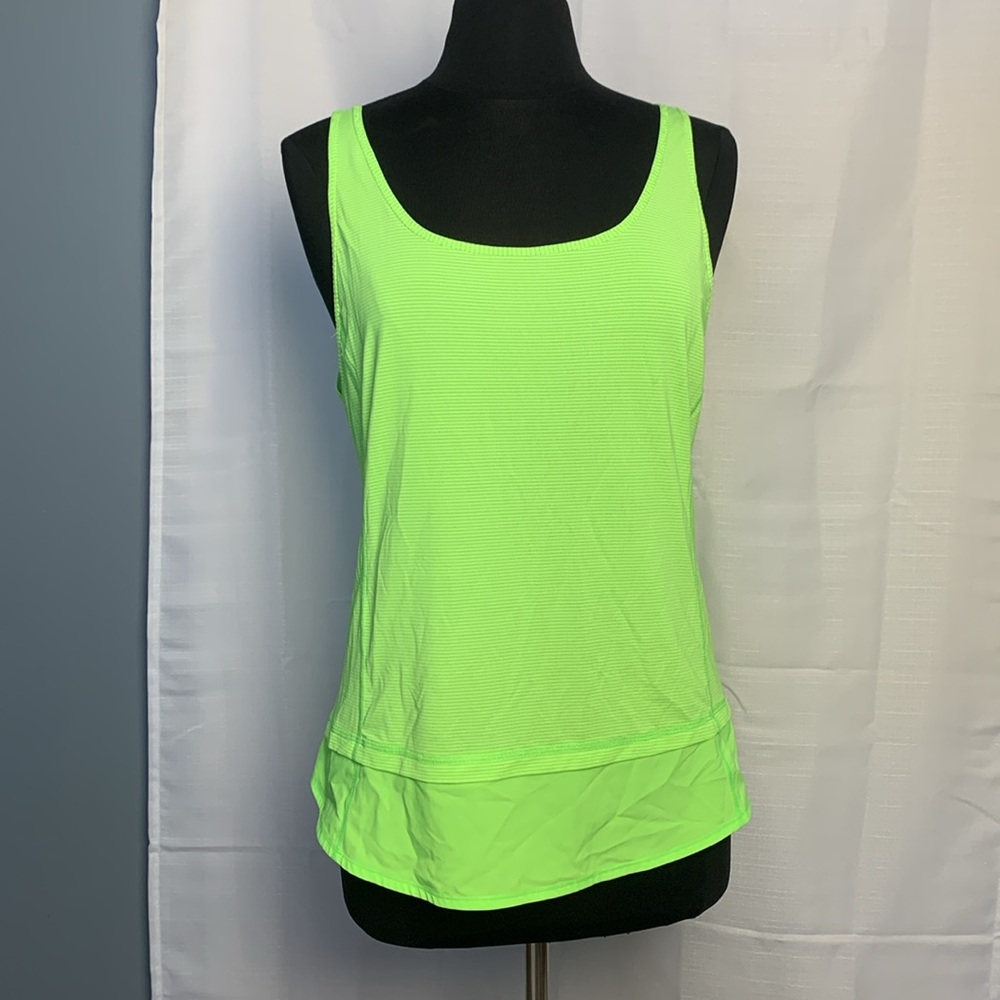 Lululemon Run Mod Moves Tank Top, Zippy Green, Size 4?, Good Used Condition